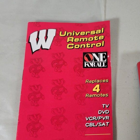 University of Wisconsin Badgers Universal Remote Control Plus Instructions - Picture 4 of 6
